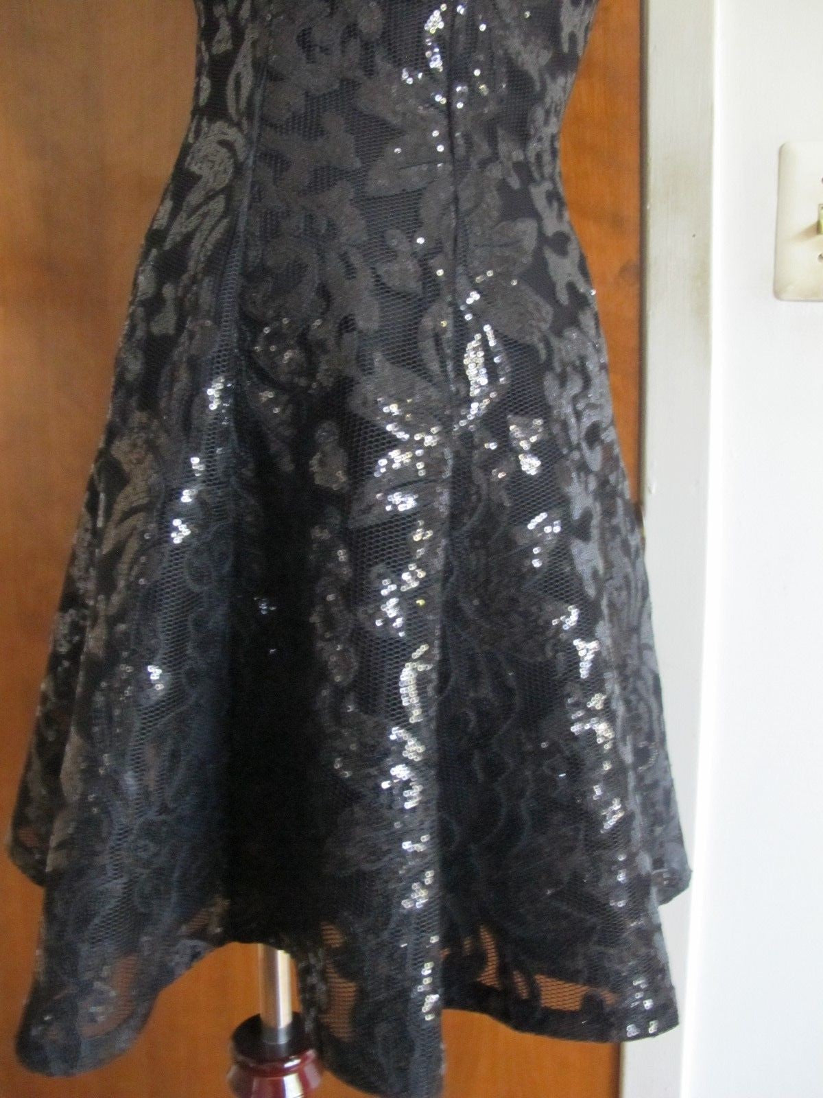 Ralph Lauren womens black evening A-line dress Size 8