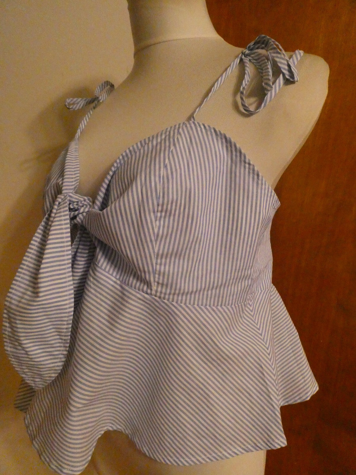 Anthropologie Maeve Women’s Cotton Blue Motif Top Tank Size 12