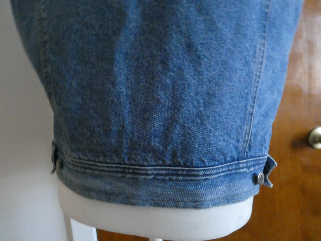 Ventura Denim Vest Cotton Quilted Lined Blue Jean Trucker Style Vintage Medium