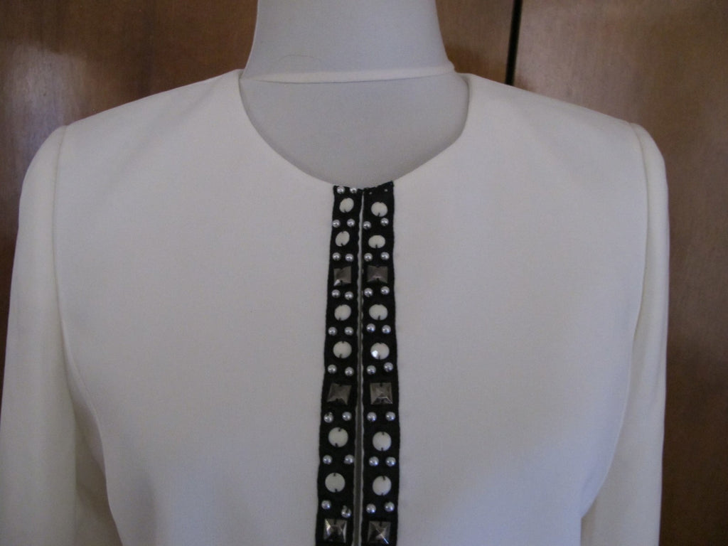 Tahari Asl Women’s White Black Pant Suit Set New