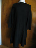 Armani Exchange Women's Black 3/4 Sleeves Merino Wool Dress
