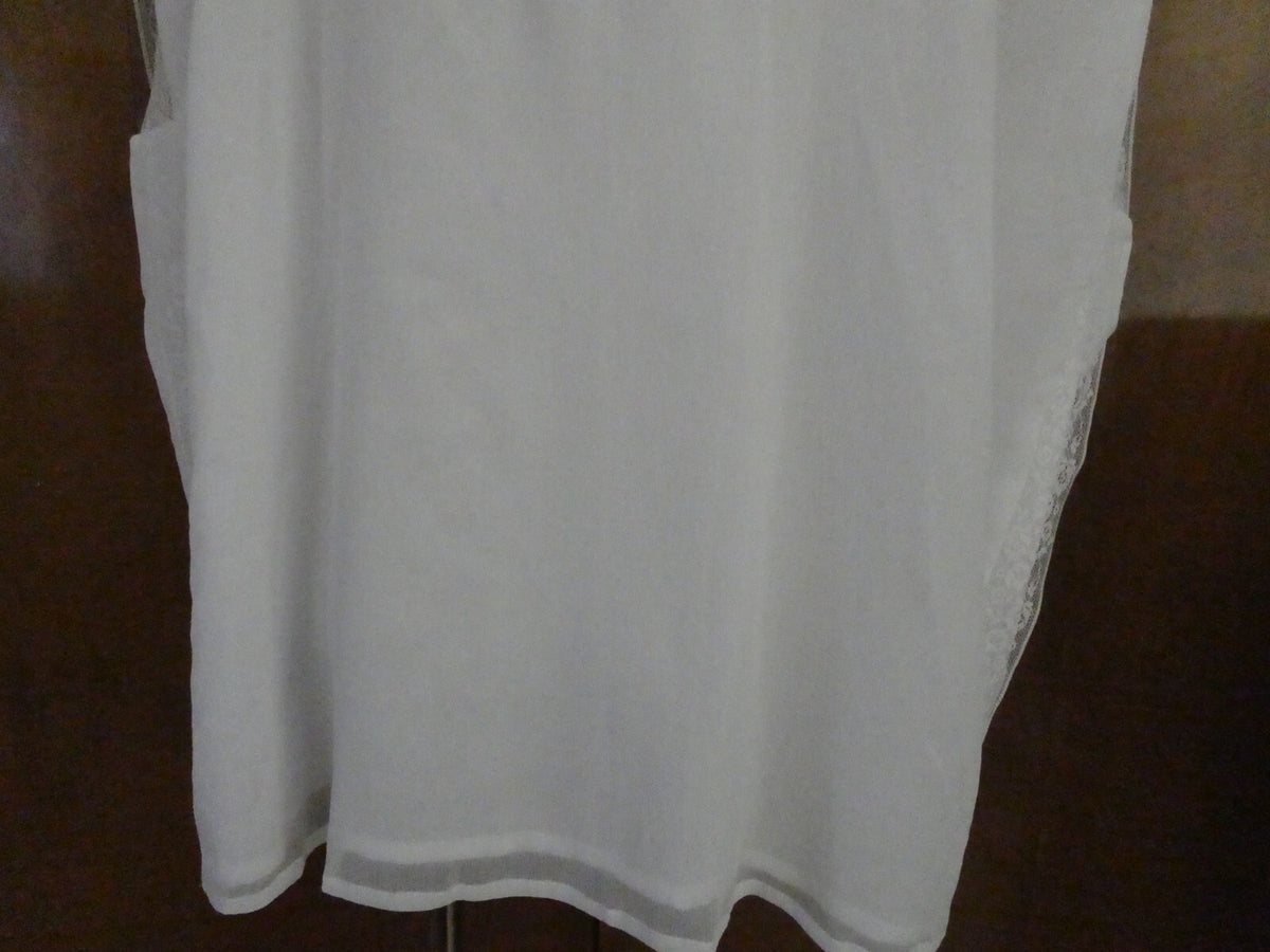 Anthropologie Ranna Gill Women's Decorated Detailed Lined White Top Size Large