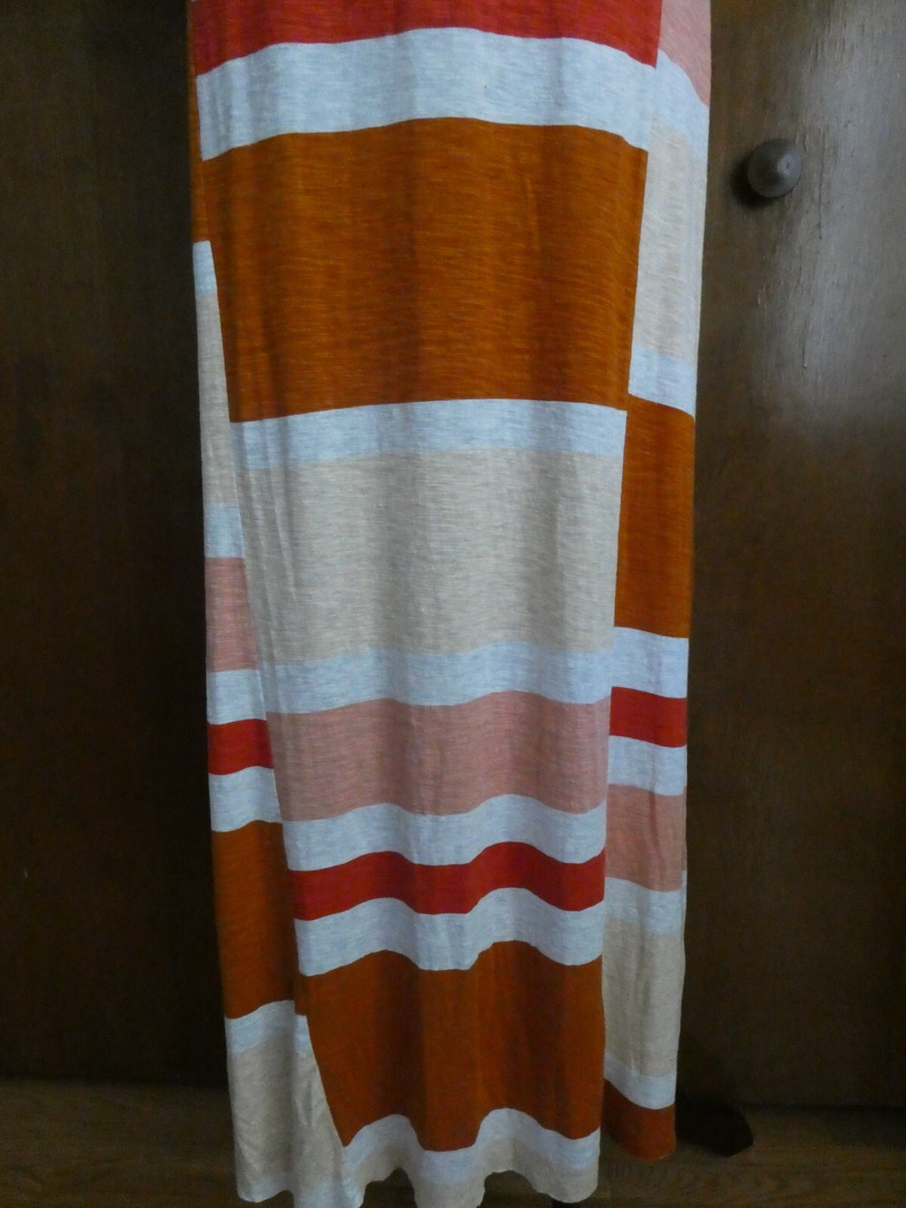 Anthropologie Dolan Multicolor long Lined Spagetti Straps Dress Size Large