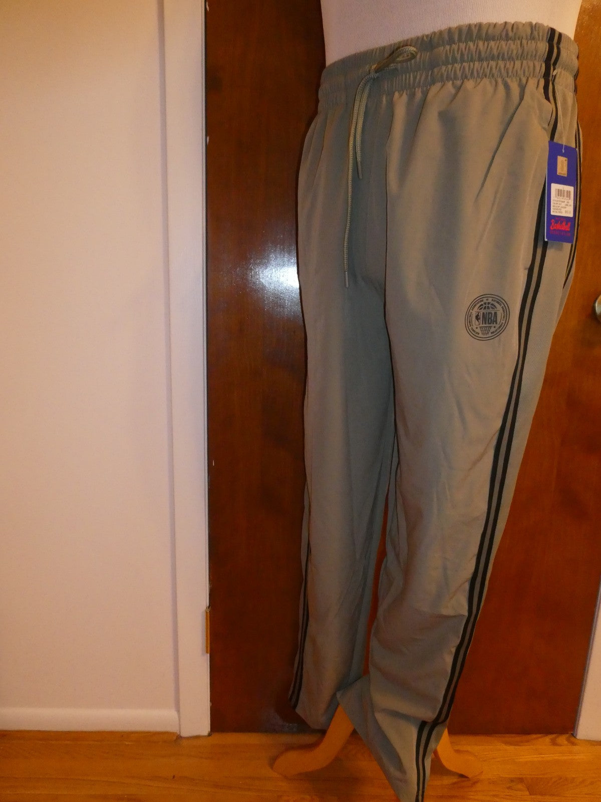 NBA Olive Green Walk Off Jogger Pants Men’s Large Athletic Track Pants Zip Hem