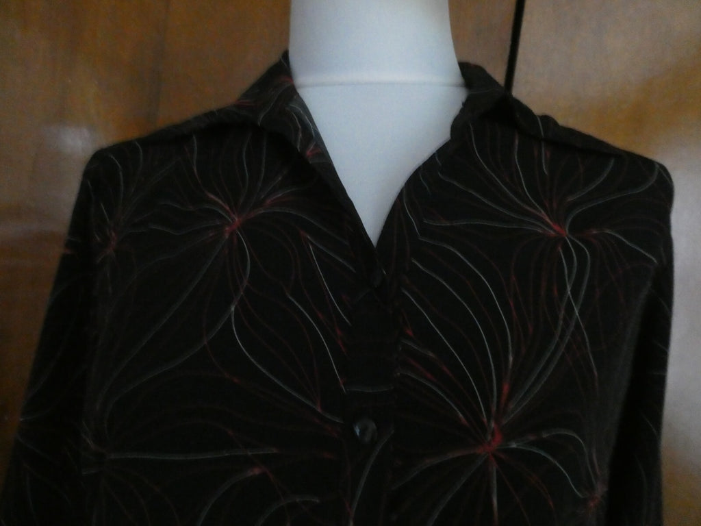Fred David Women's Multicolor Button-Down Blouse Top Shirt Size Medium