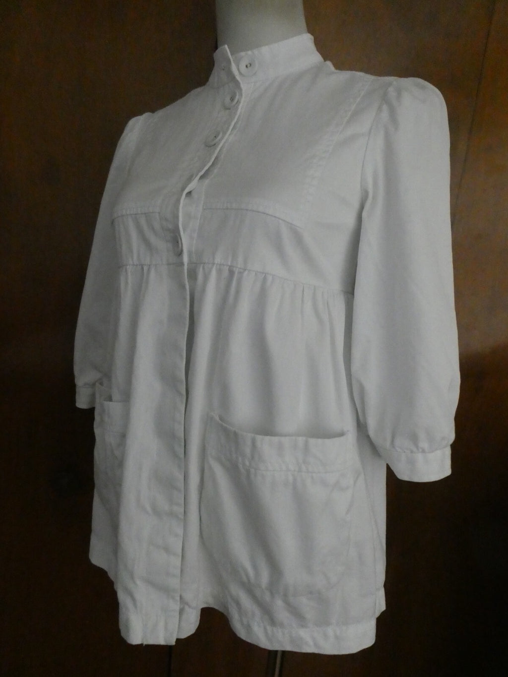 French Connection Women’s White Button-Down Cotton Lined Jacket Blazer Size 2