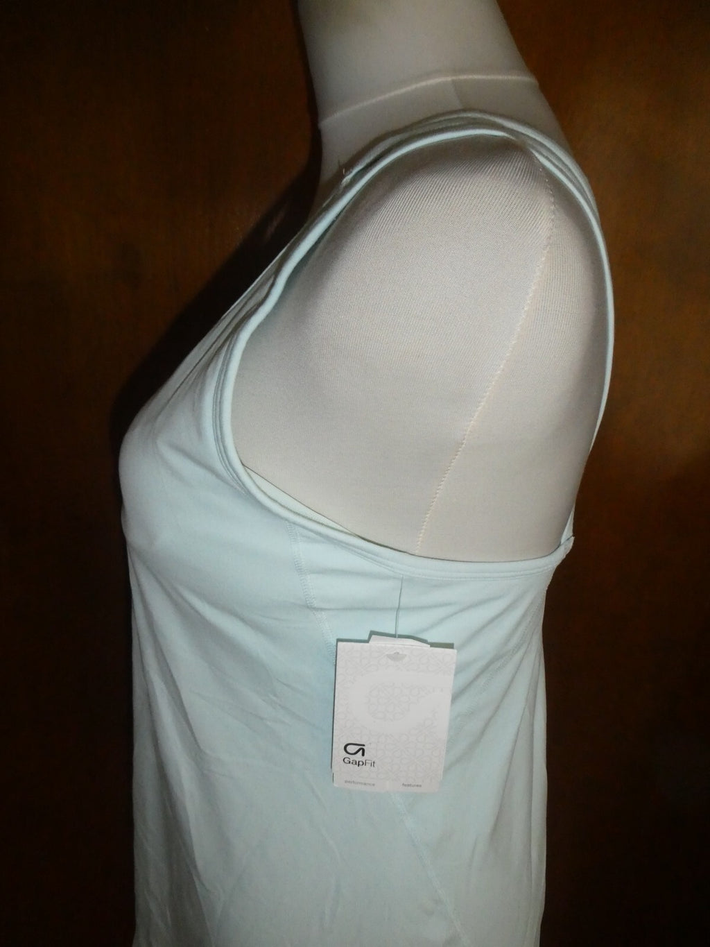 GapFit women's blue build in bra tank top size Large