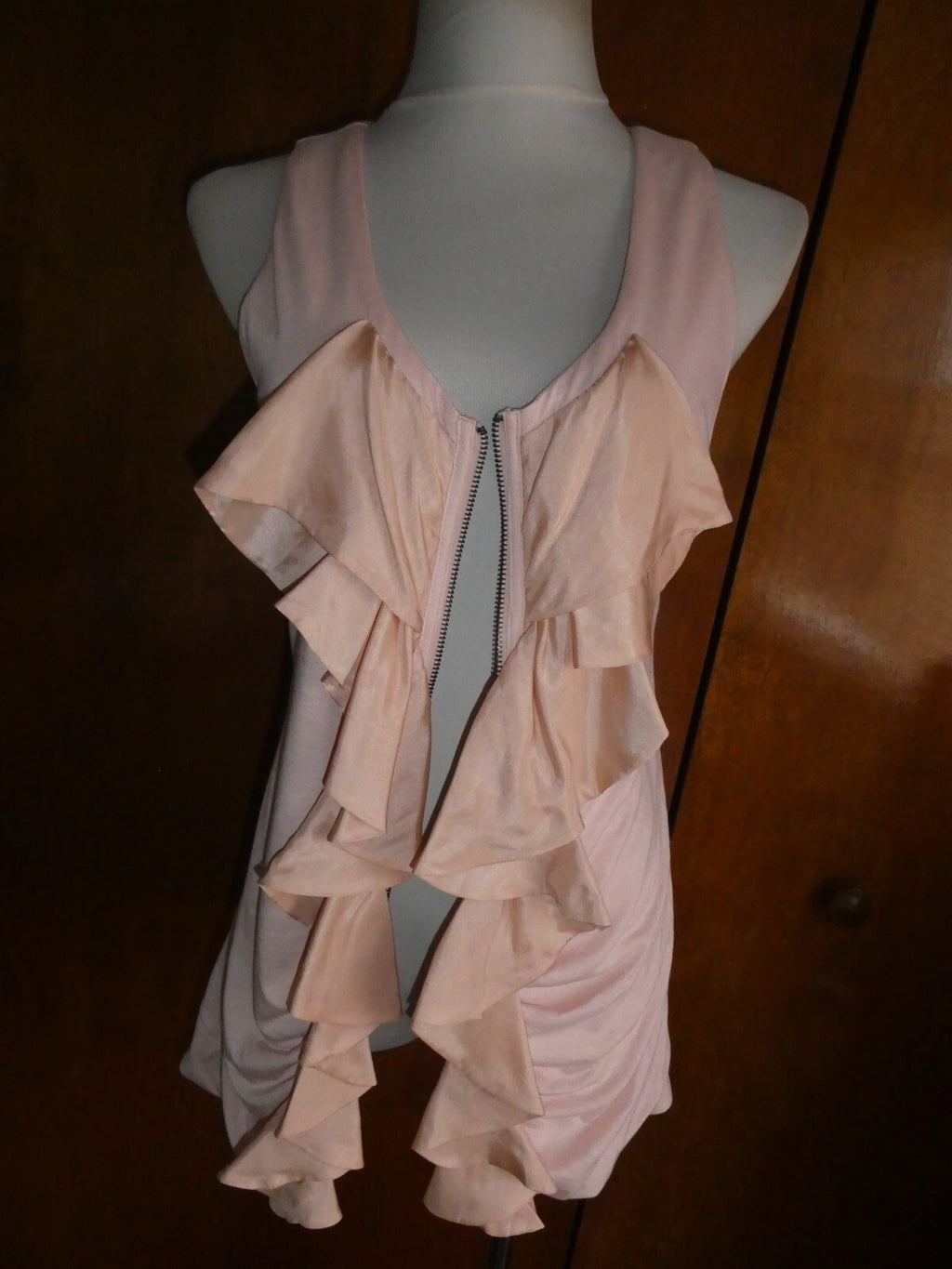 Pure Sugar Women's Pink Cotton/Polyester/Silk Detailed Lined Tunic Top Blouse L