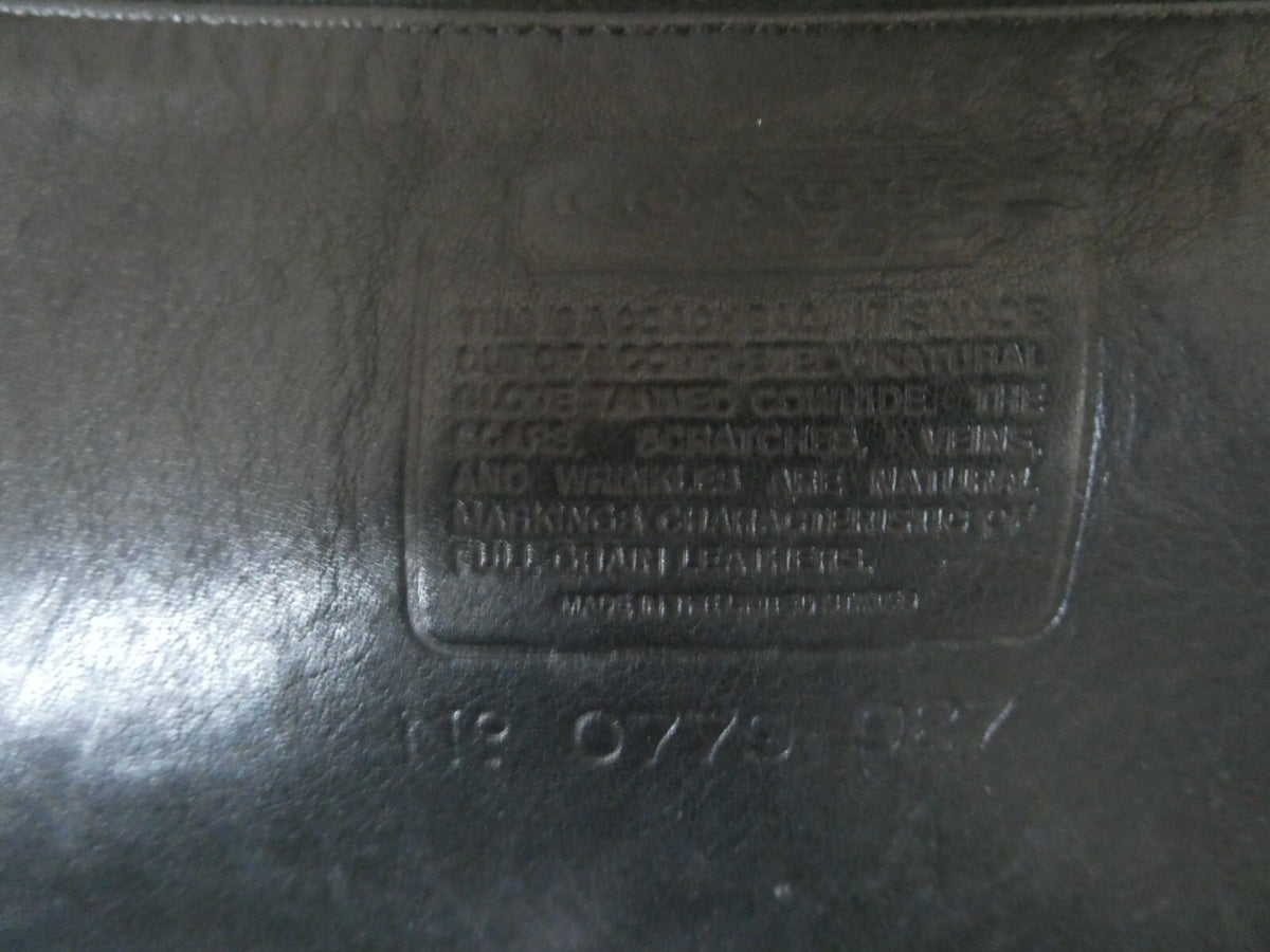Coach women's black vintage large zip shoulder bag #0779-927