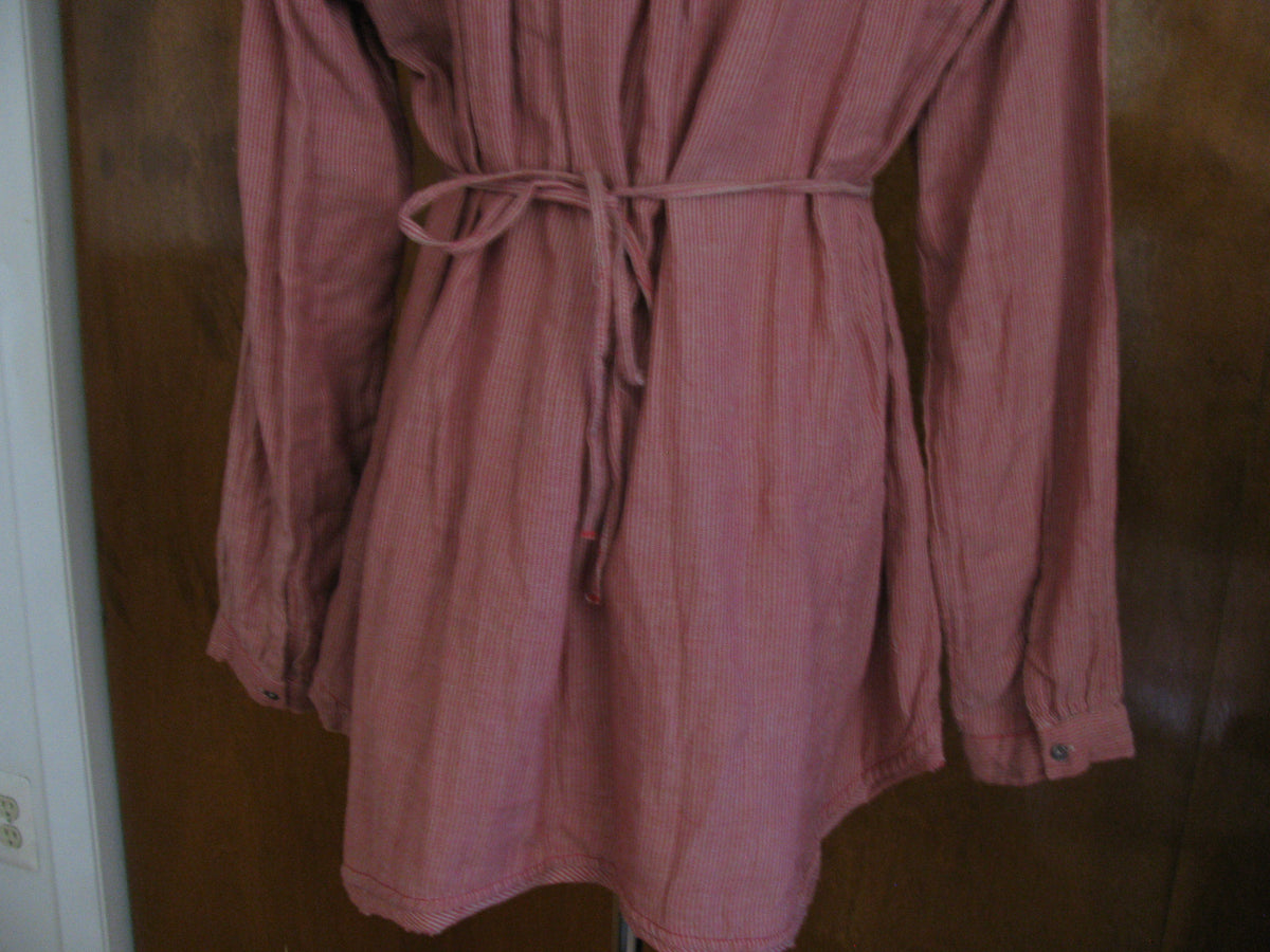 Free People women's red stripe combo cotton lined tunic top 