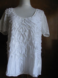 Calvin Klein Jeans women's white cotton decorated  top Size Medium NWT