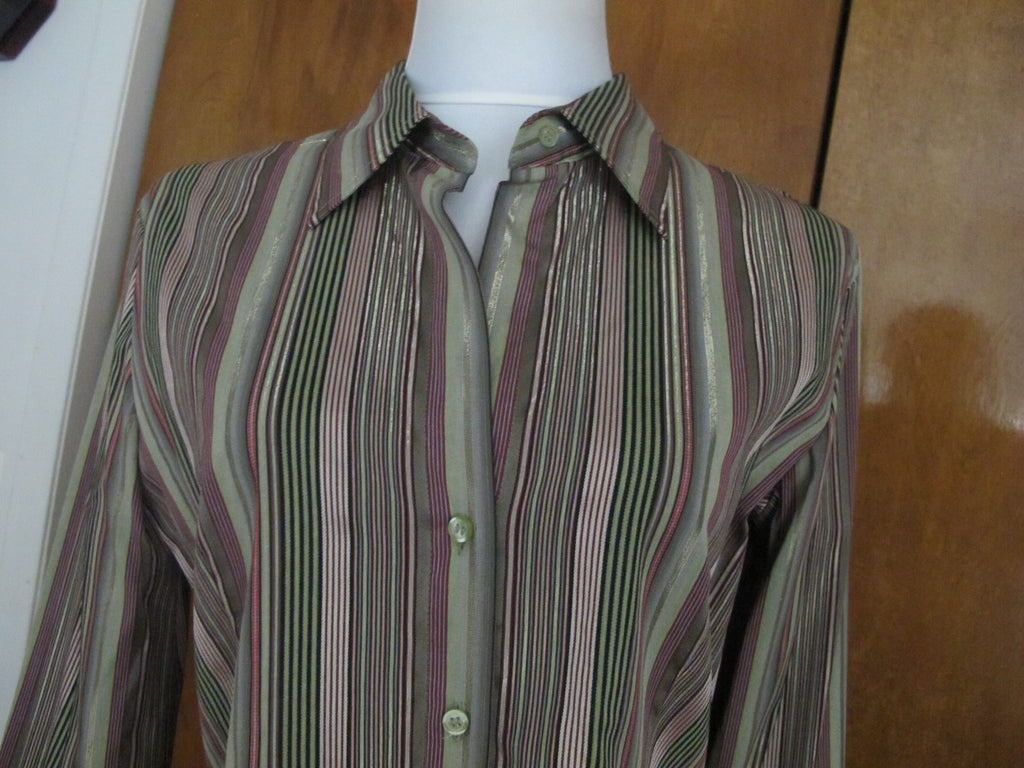 New York &Company women's stylish multi-color striped top size PL