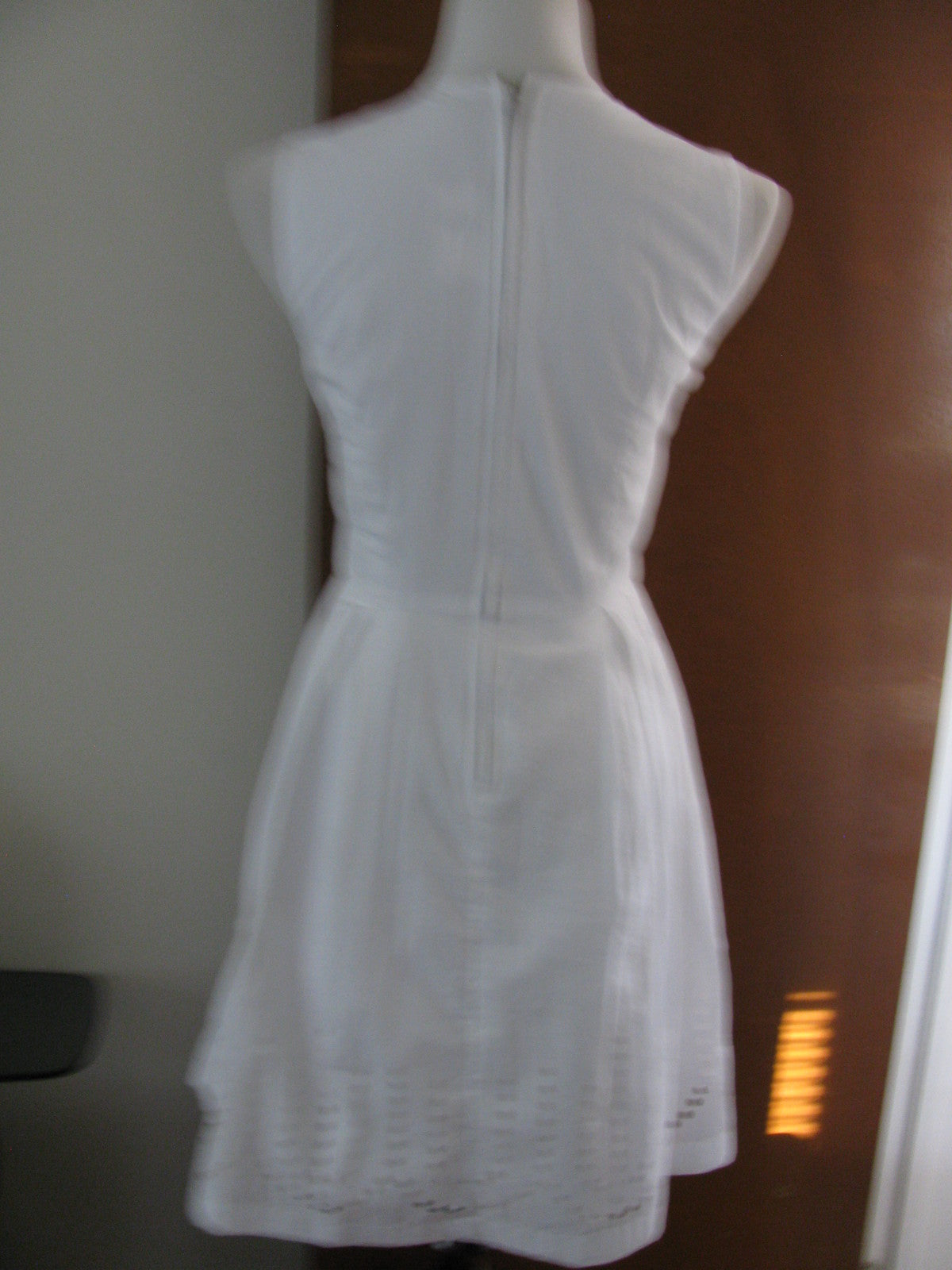 Gap women's white pleated detailed lined cotton dress size 2 