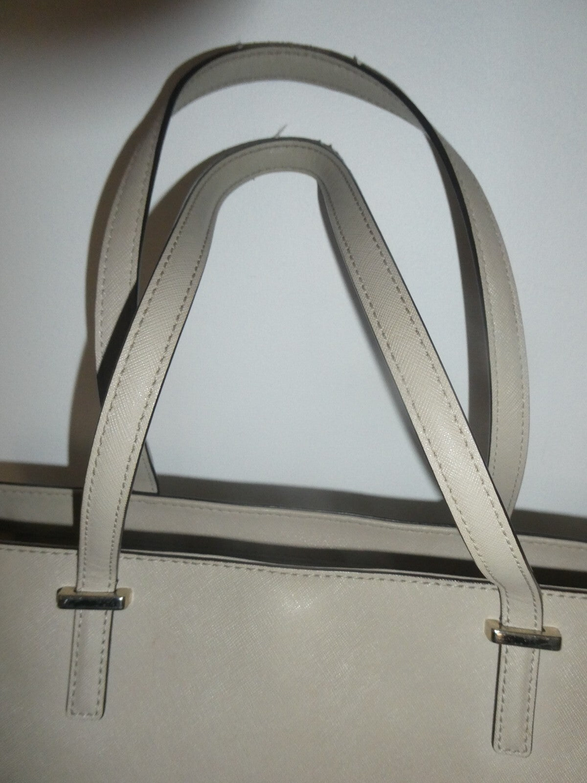 Kate Spade Women’s Cow Leather Shoulder Bag Purse Handbag Gray Large