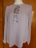 Gap women's stylish gray viscose long sleeves tunic top size Large