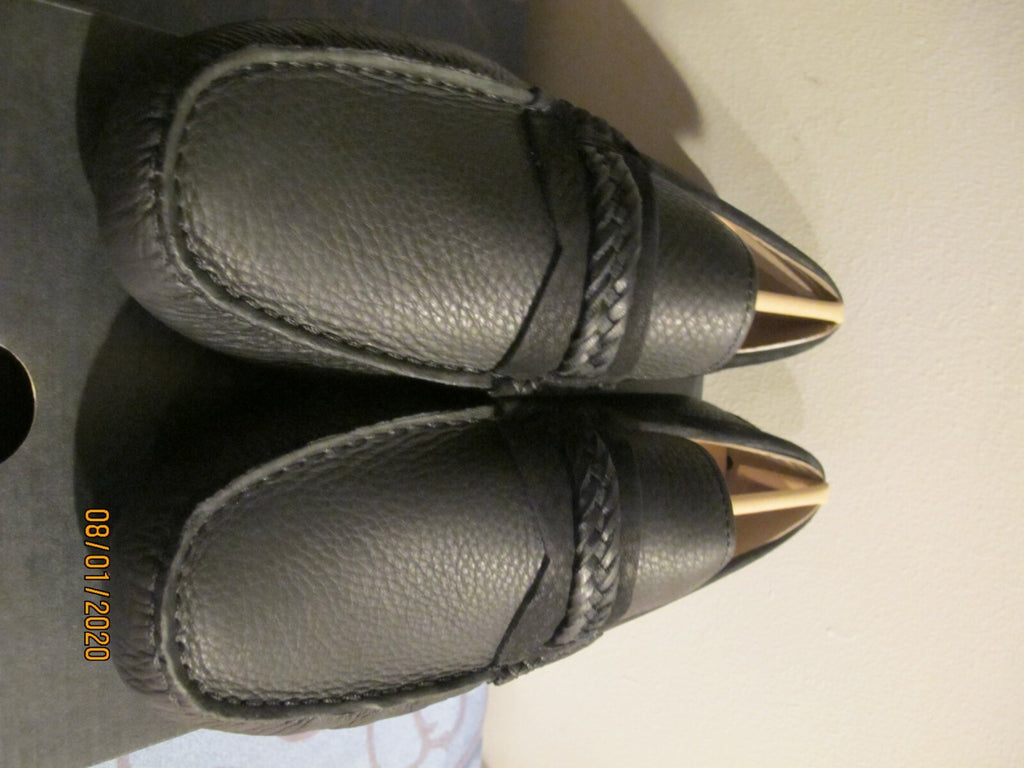UGG Men's Henrick Leather Braid Black Shoes style 1106810 size 11 2E Wide