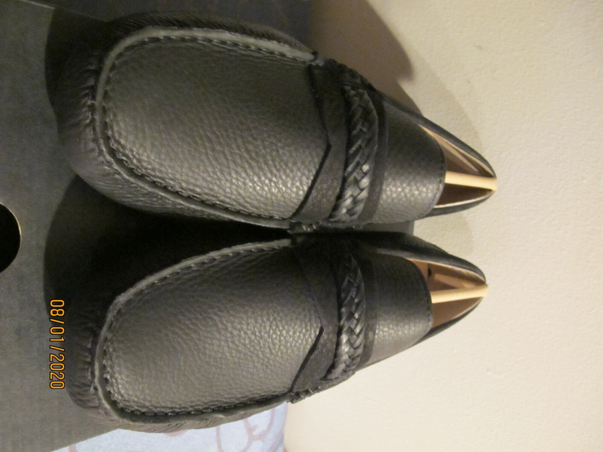 UGG Men's Henrick Leather Braid Black Shoes style 1106810 size 11 2E Wide