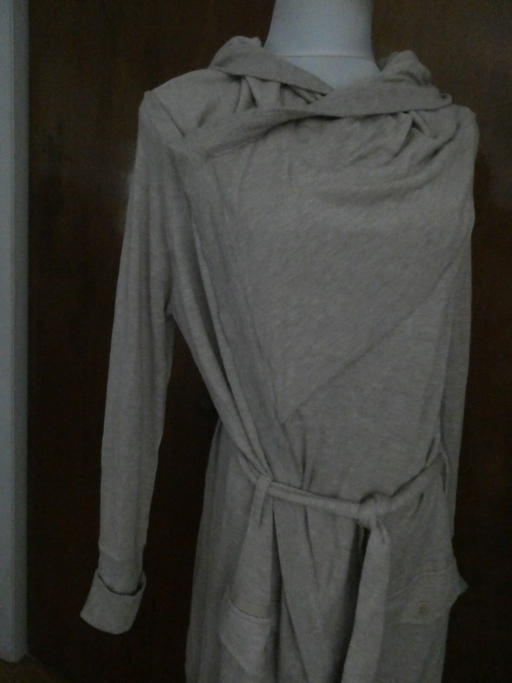 Juicy Couture Women's Beige Soft Modal/Cotton Wrap Long Jacket Cardigan Xlarge 