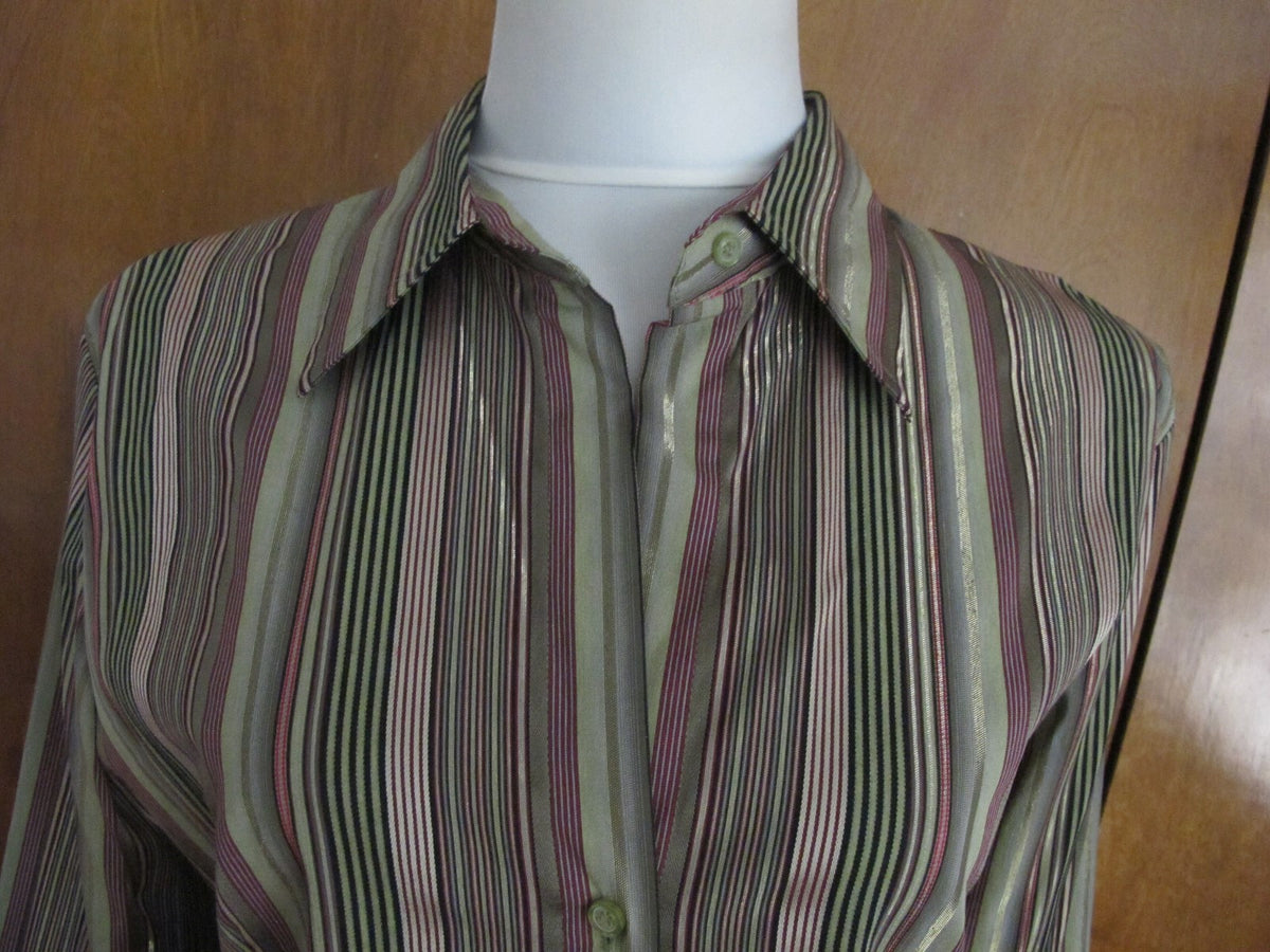 New York &Company women's stylish multi-color striped top size PL