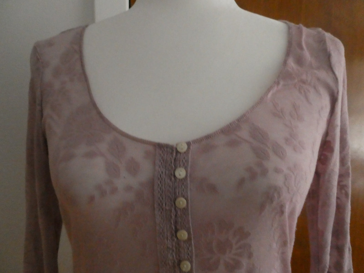Denim & Supply Ralph Lauren Women Top Light Purples Long Sleeves Medium
