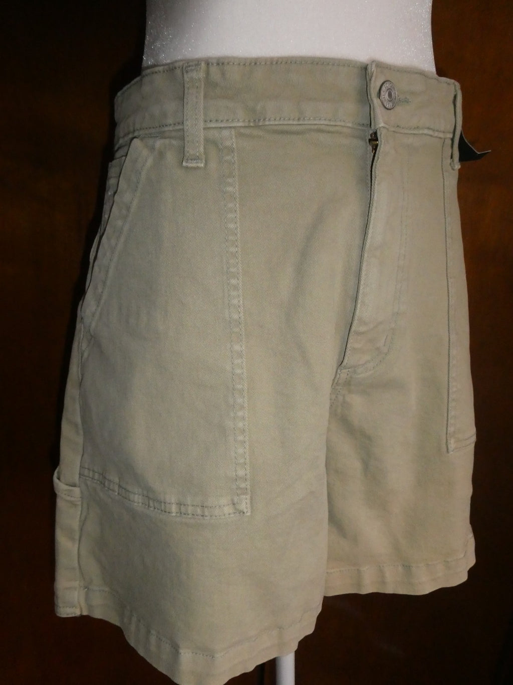 U.S. Polo Assn Women Bermuda Shorts Size 16 High Rise Khaki Style 216652YA