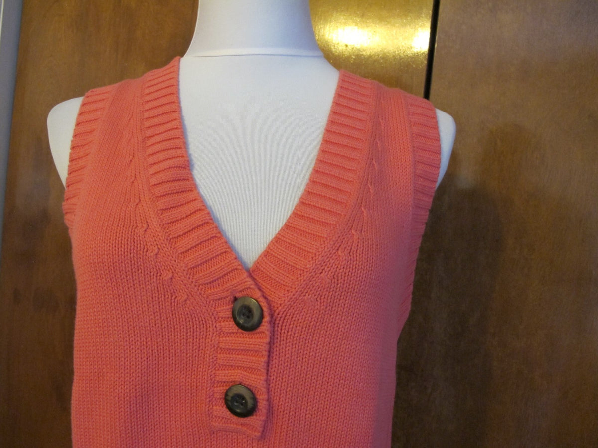 New w/tags Eddie Bauer women’s orange cotton gorgeous vest size large 