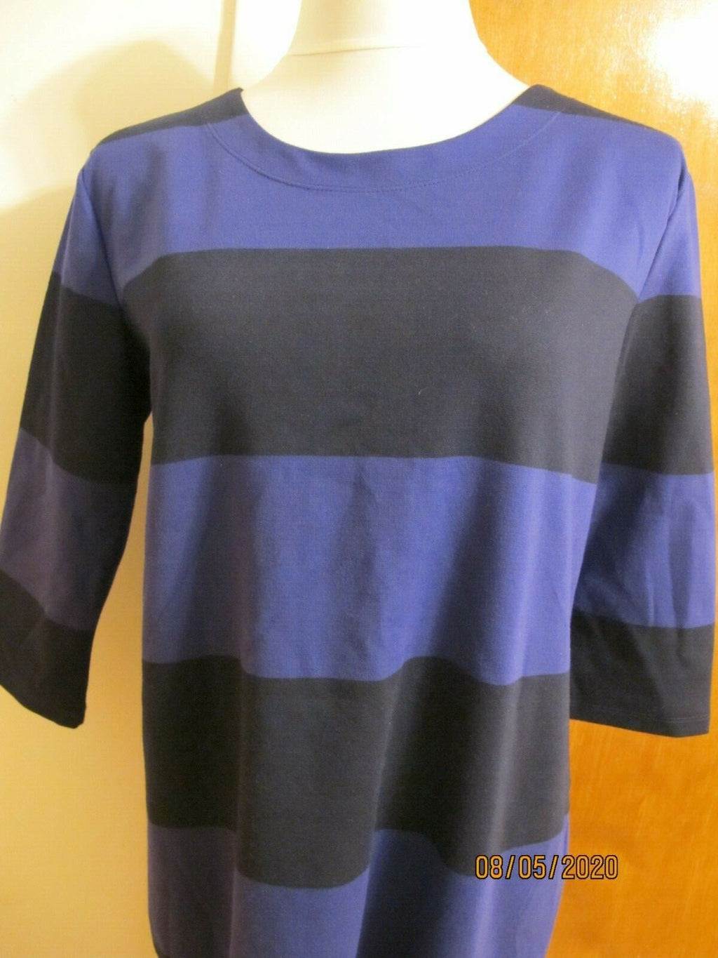 Gap Women's Striped Black Purple Sweater Dress Small 