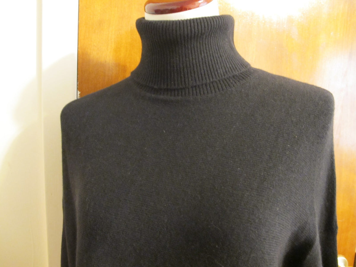By Bloomingdale Women's Black 2Ply Cashmere Turtleneck Sweater XS/S 