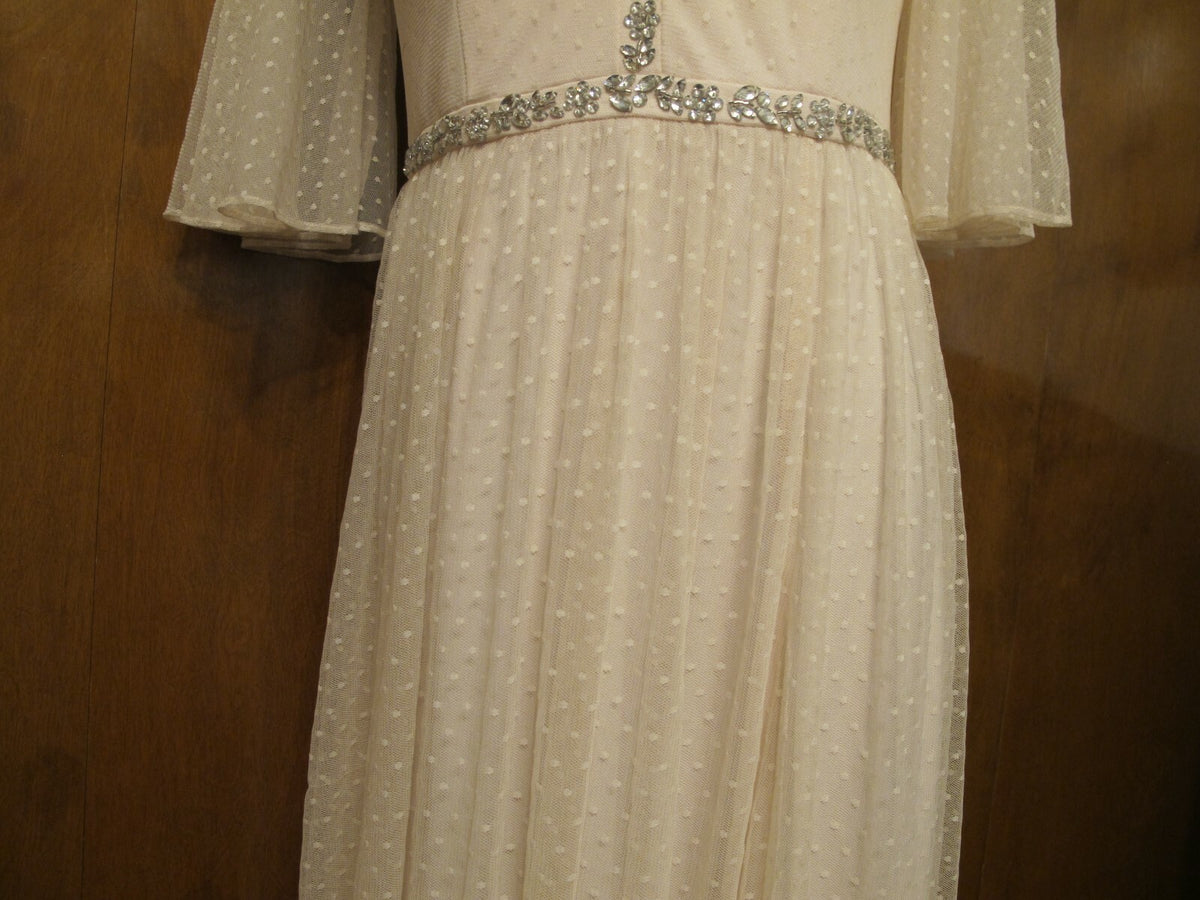 Anthropologie Women's BHLDN Adrianna Papell Rivoli Tulle Blush Rose Dress 6