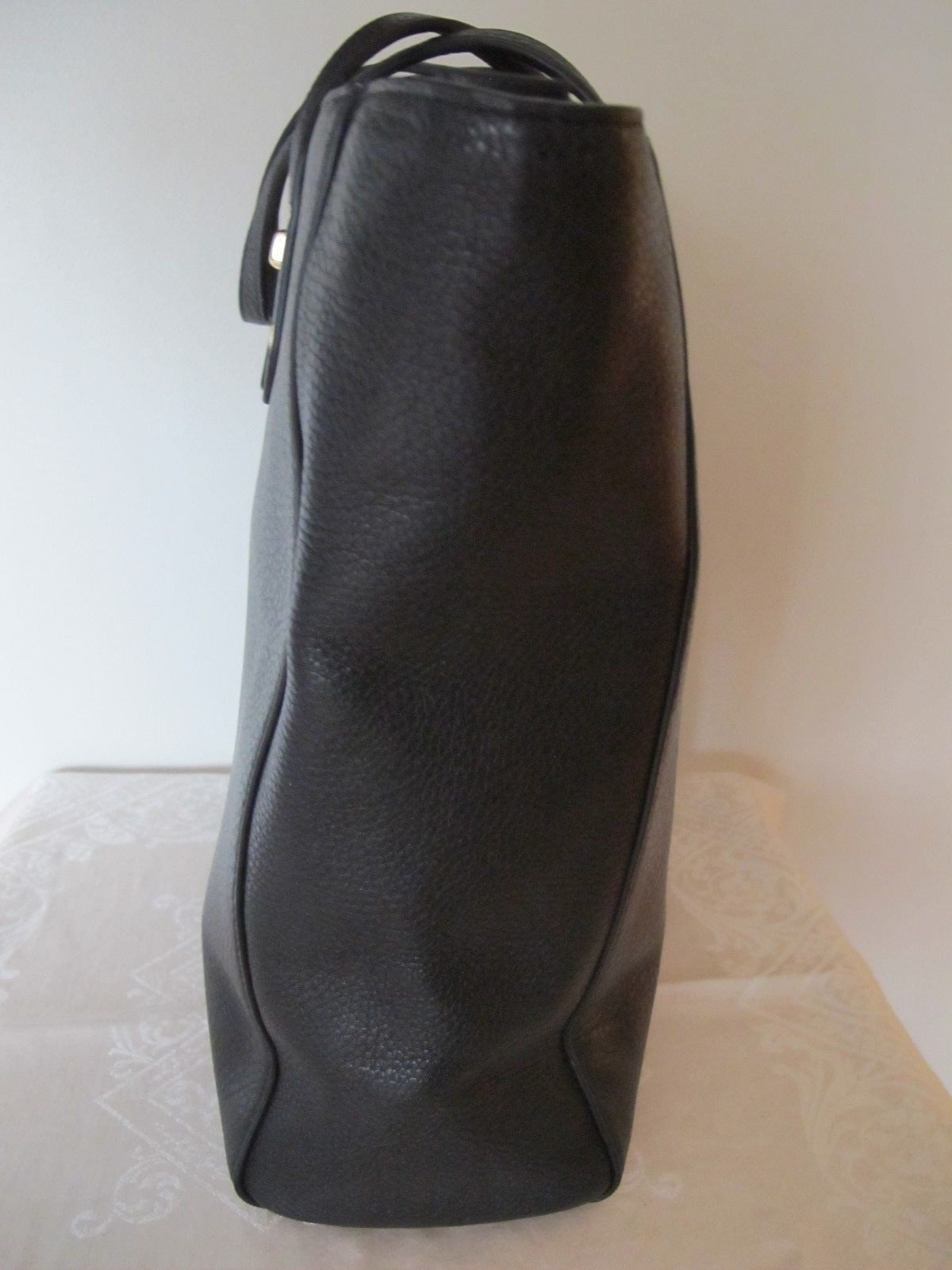 Coach Black Pebble Leather Tote Handbag Style F12184
