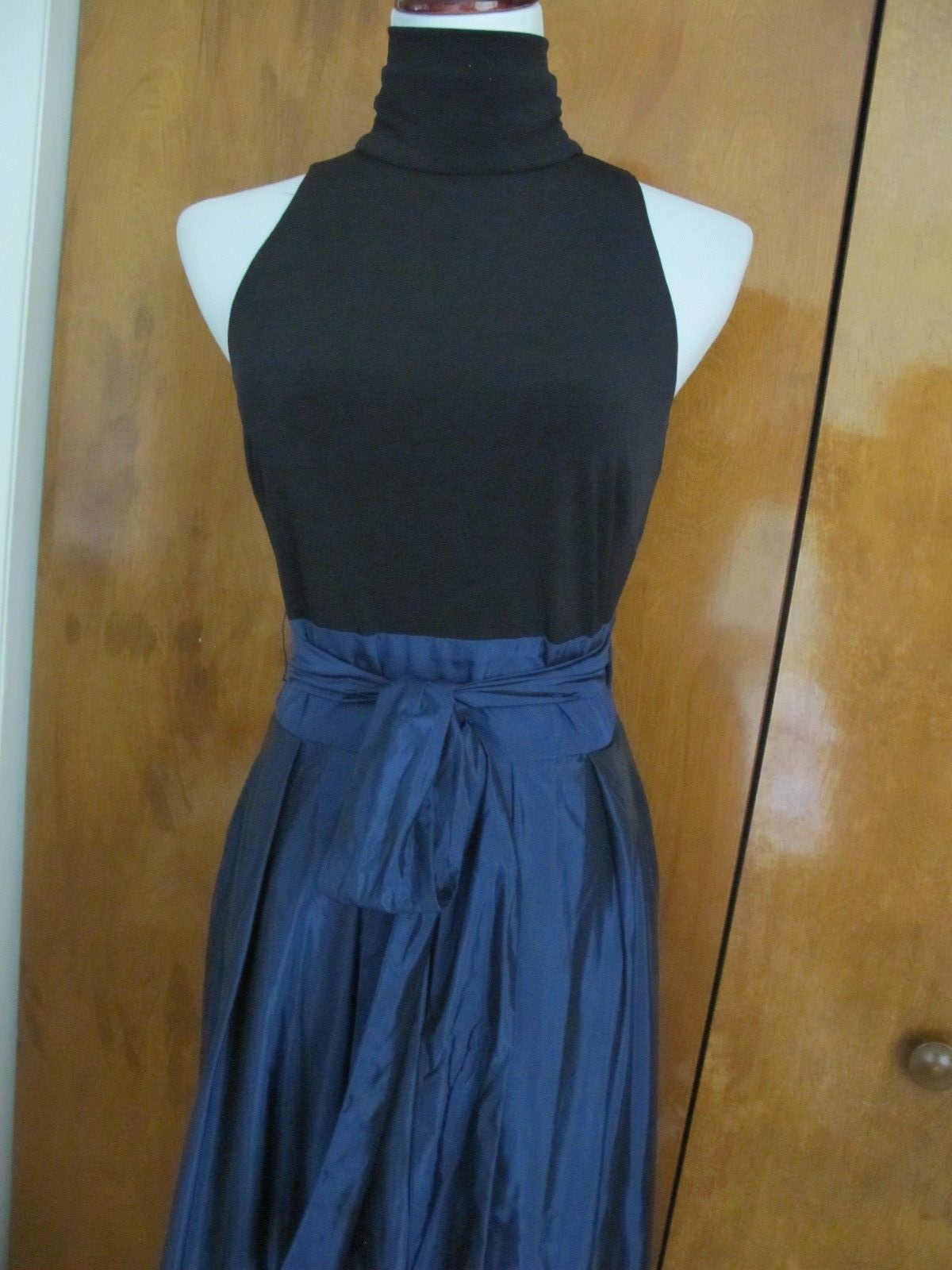 Ralph Lauren women's black blue fit and flare silhouette dress new