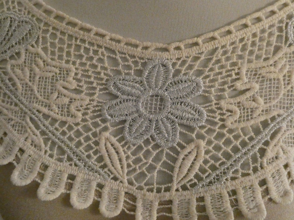 MCM women's beige rayon crocheted top size Large