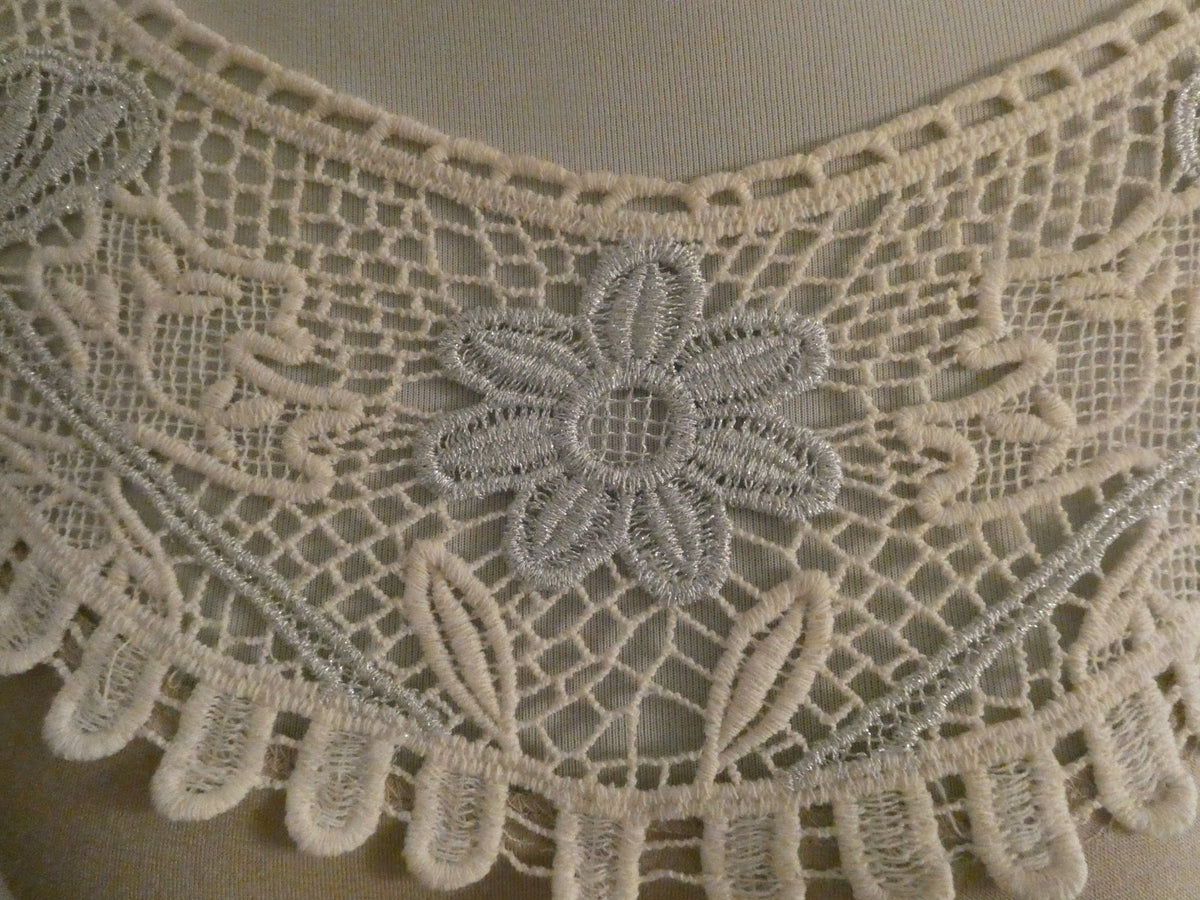 MCM women's beige rayon crocheted top size Large