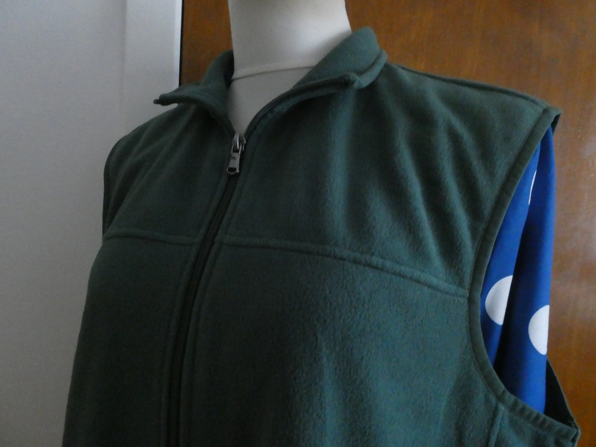 Croft Barrow Women's Green Full Zip Extra Soft Vest w/Pockets Size LT