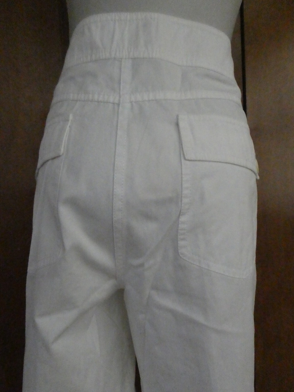 Saks Fifth Avenue Theads women's white cotton detailed pants size 14