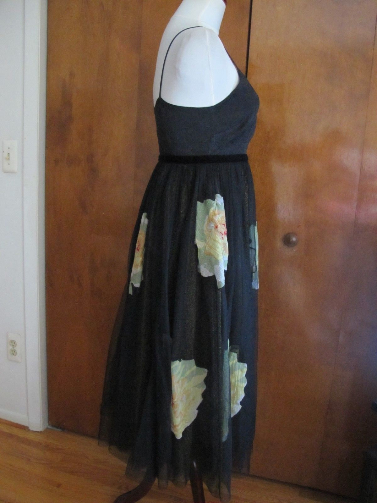 Anthropologie Moulinette Soeurs women's black evening prom graduation dress 2