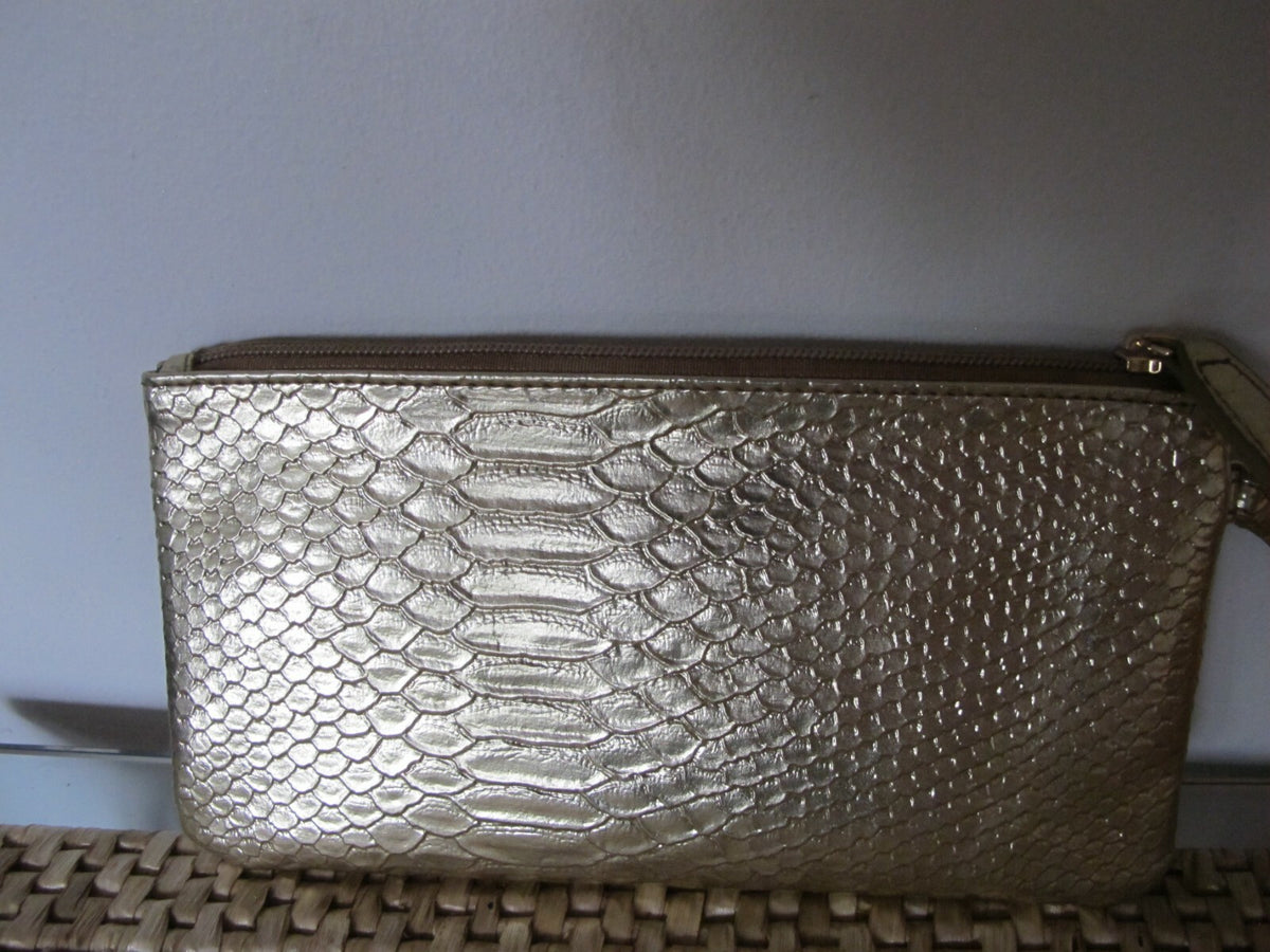 Sharif Since 1827 Gold Makeup Bag Wrist Strap