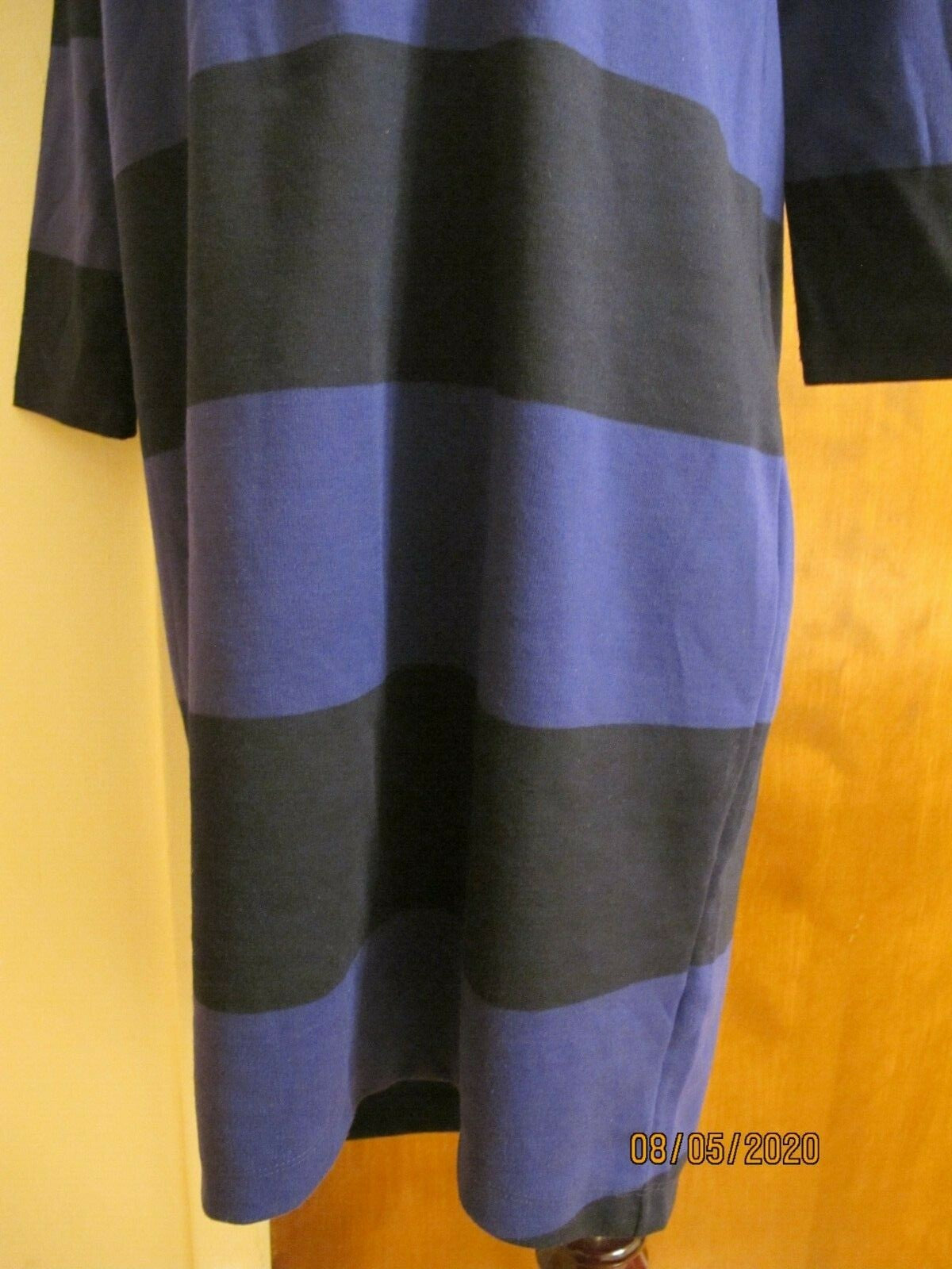 Gap Women's Striped Black Purple Sweater Dress Small 