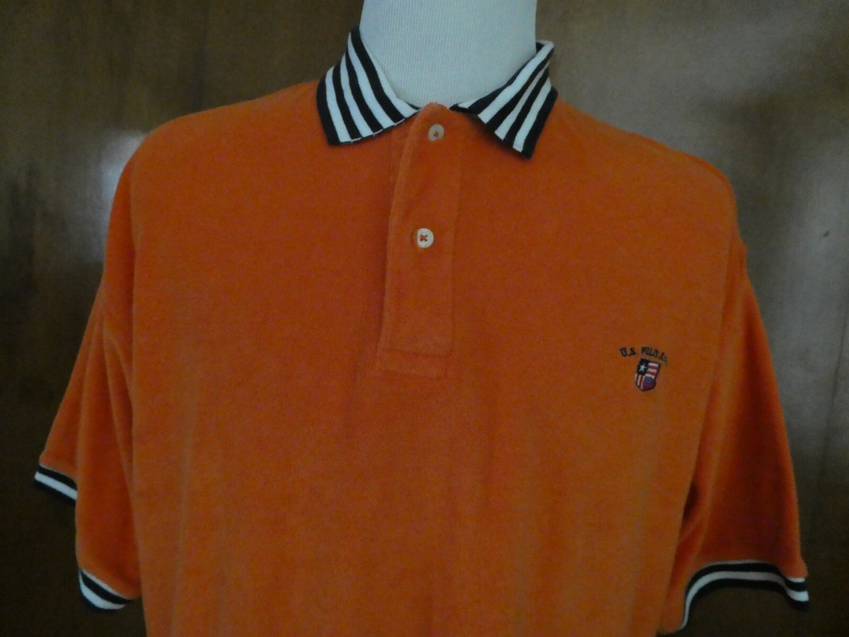 US Polo Assn. men’s orange cotton shirt size XLarge  New 