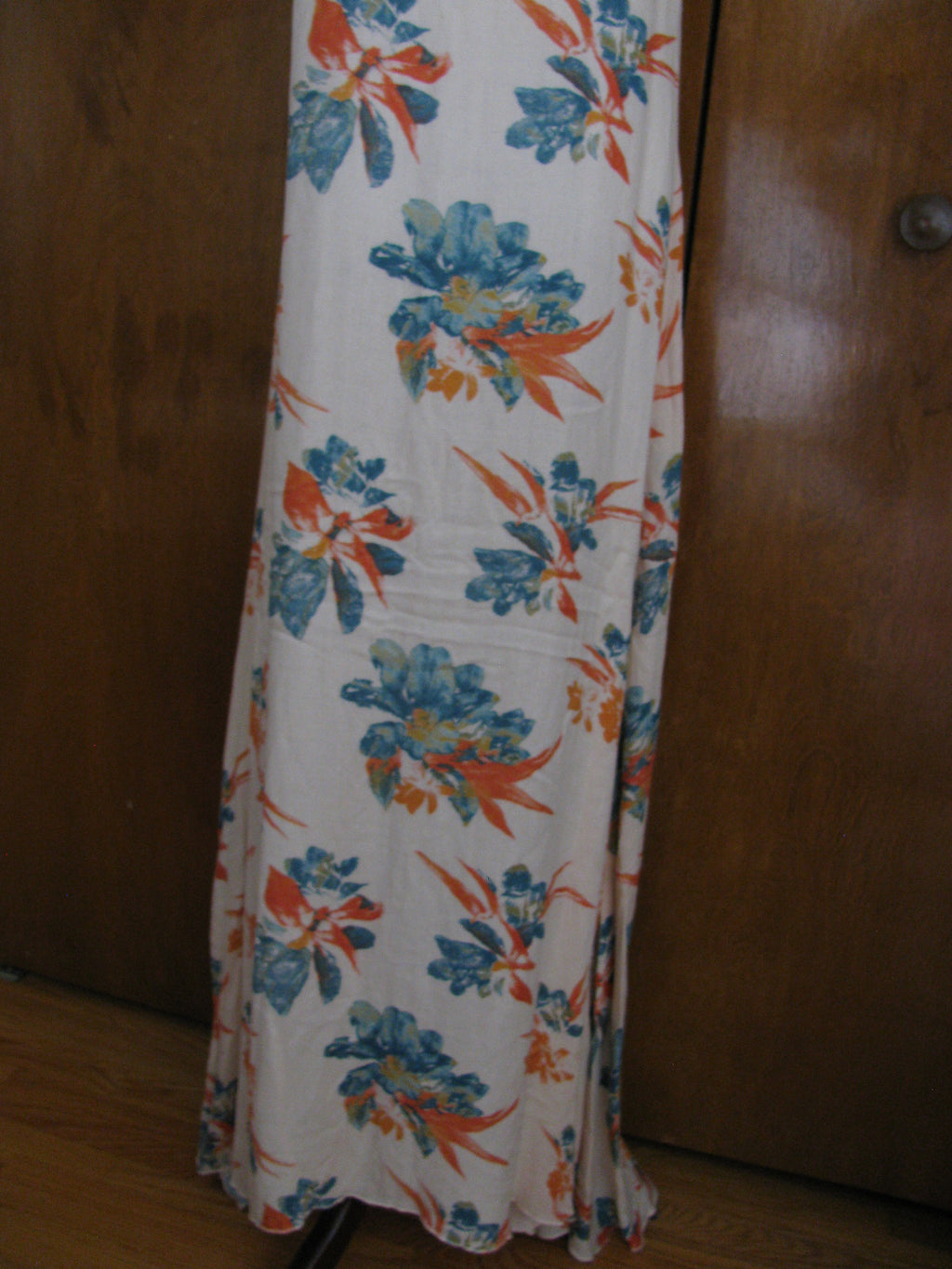 Free people womens combo flared silhouette lightweight soft rayon New dress 