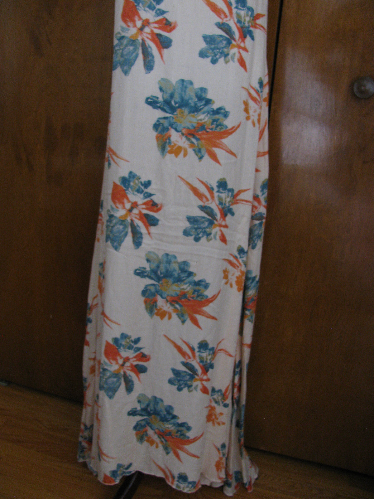 Free people womens combo flared silhouette lightweight soft rayon New dress 