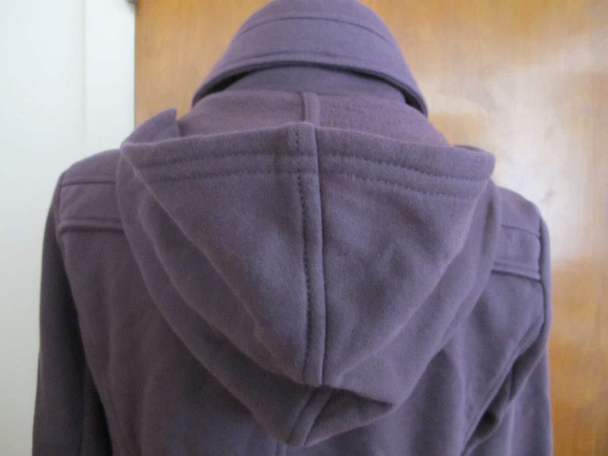 Hydraulic  women's eggplant cotton blends hooded blazer  
