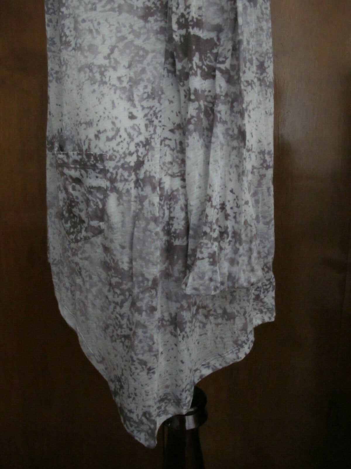 Vivienne Vivienne Tam Asymmetric Gray Tunic Long Top Size Medium 