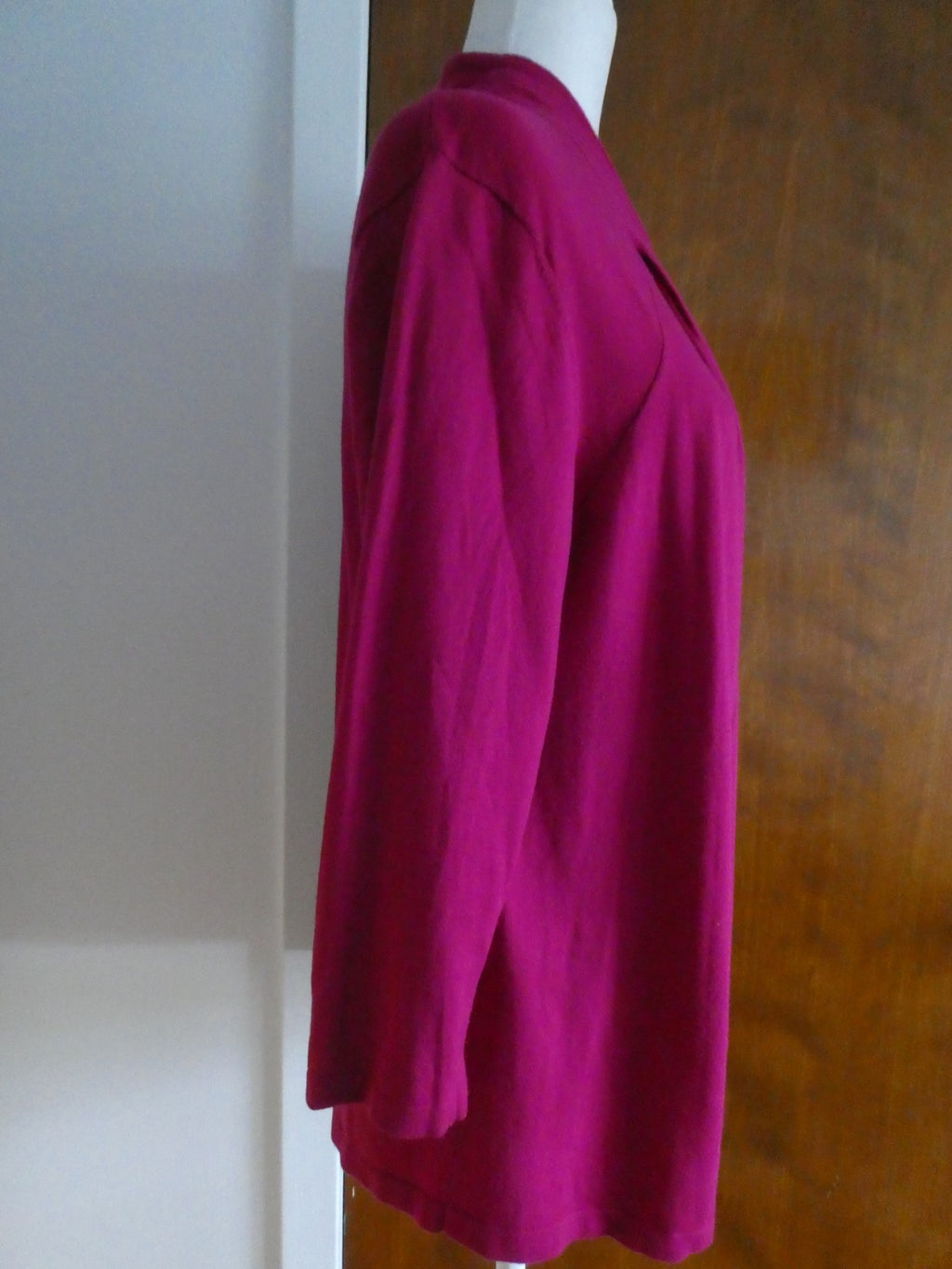 Jones New York Signature Women's Sweater Top Magenta Pink Cotton Modal Size 1X