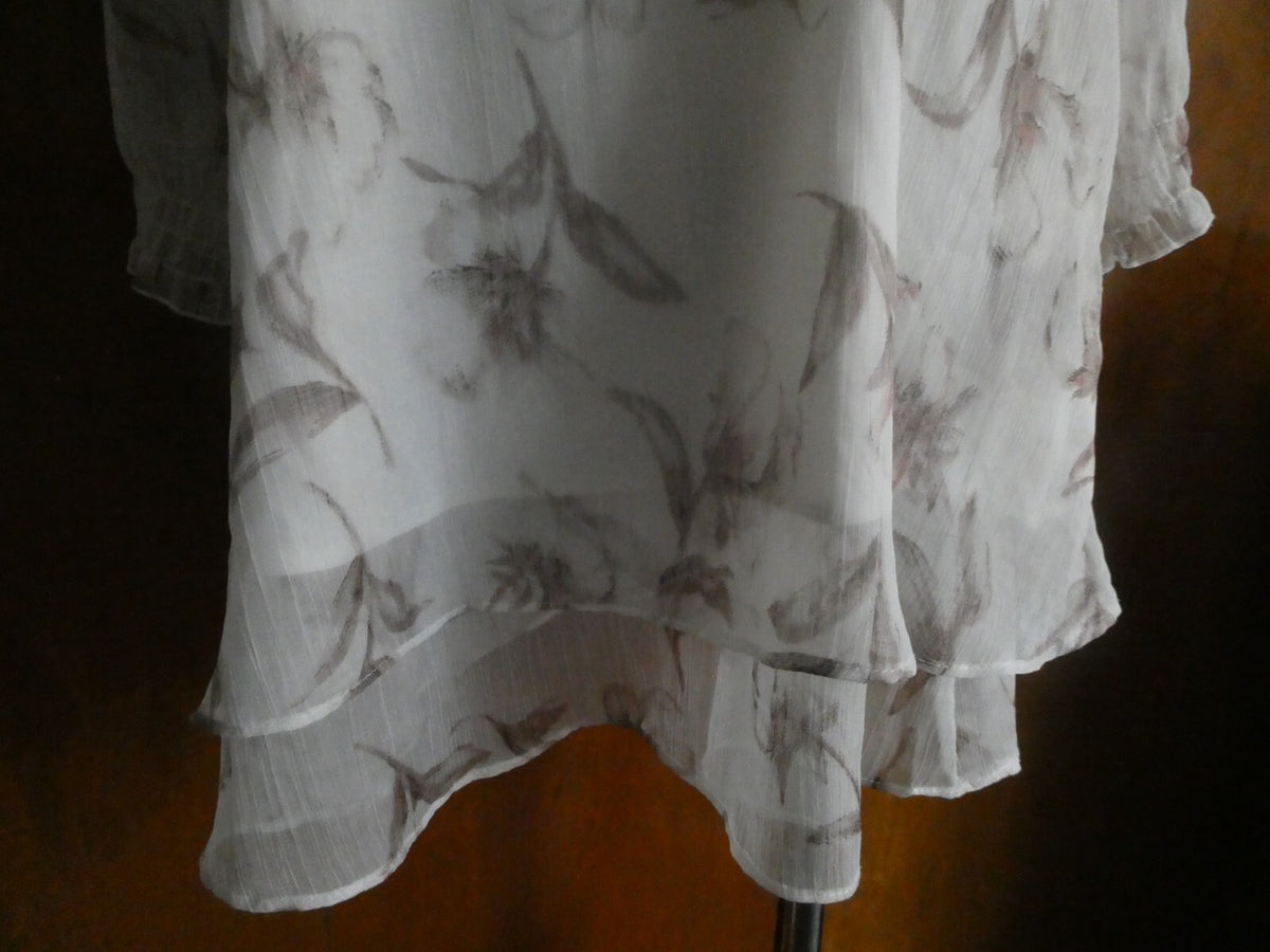 Ei Shing Fashion Women’s Layered Blouse Top No Size Tag Based on measures Medium