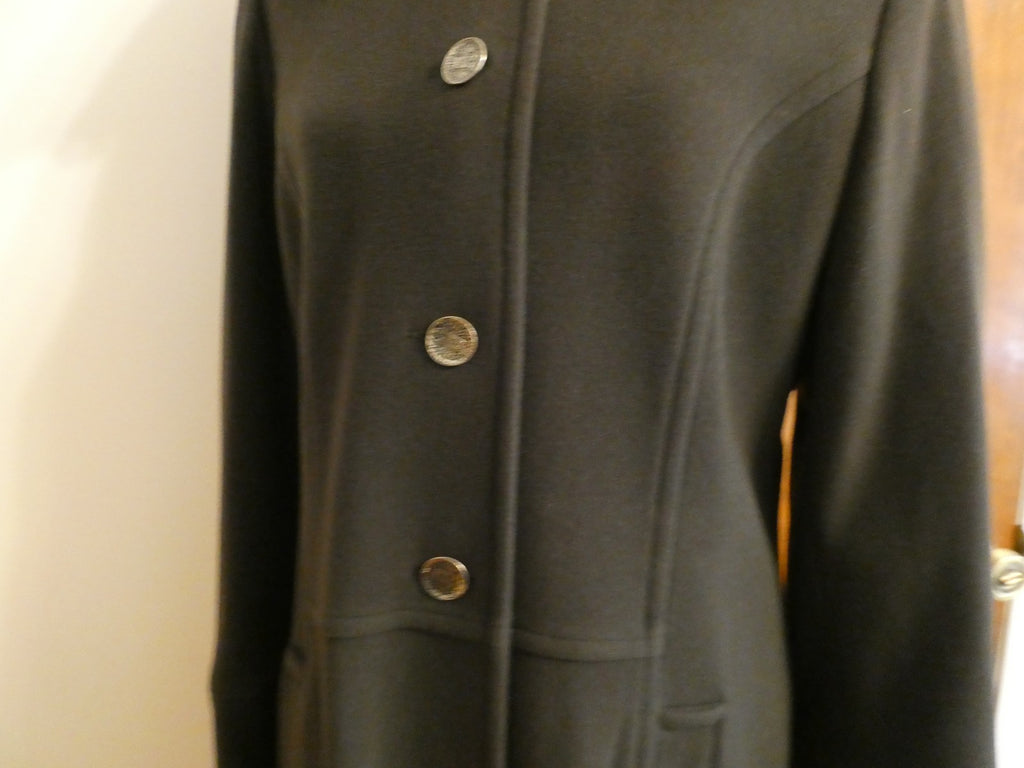 Marvin Richards Women's Long Wool Blend Coat Classic Winter Size 14(fit size8)