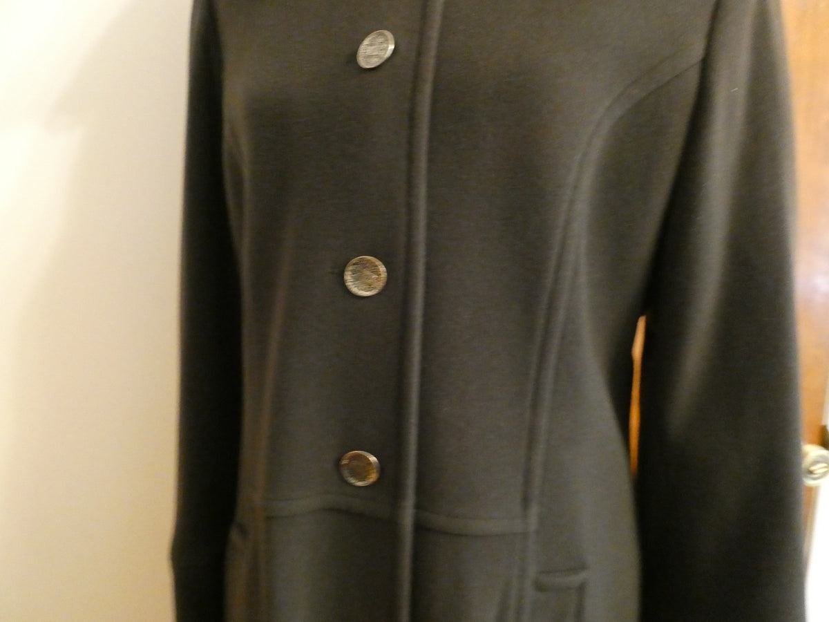 Marvin Richards Women's Long Wool Blend Coat Classic Winter Size 14(fit size8)