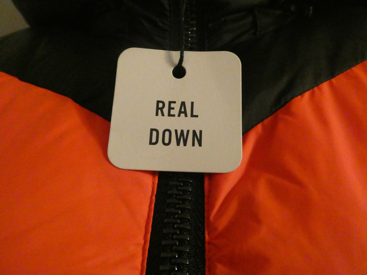 Armani Exchange Women's Black/Orange Reversible Winter Padded Jacket Coat XS