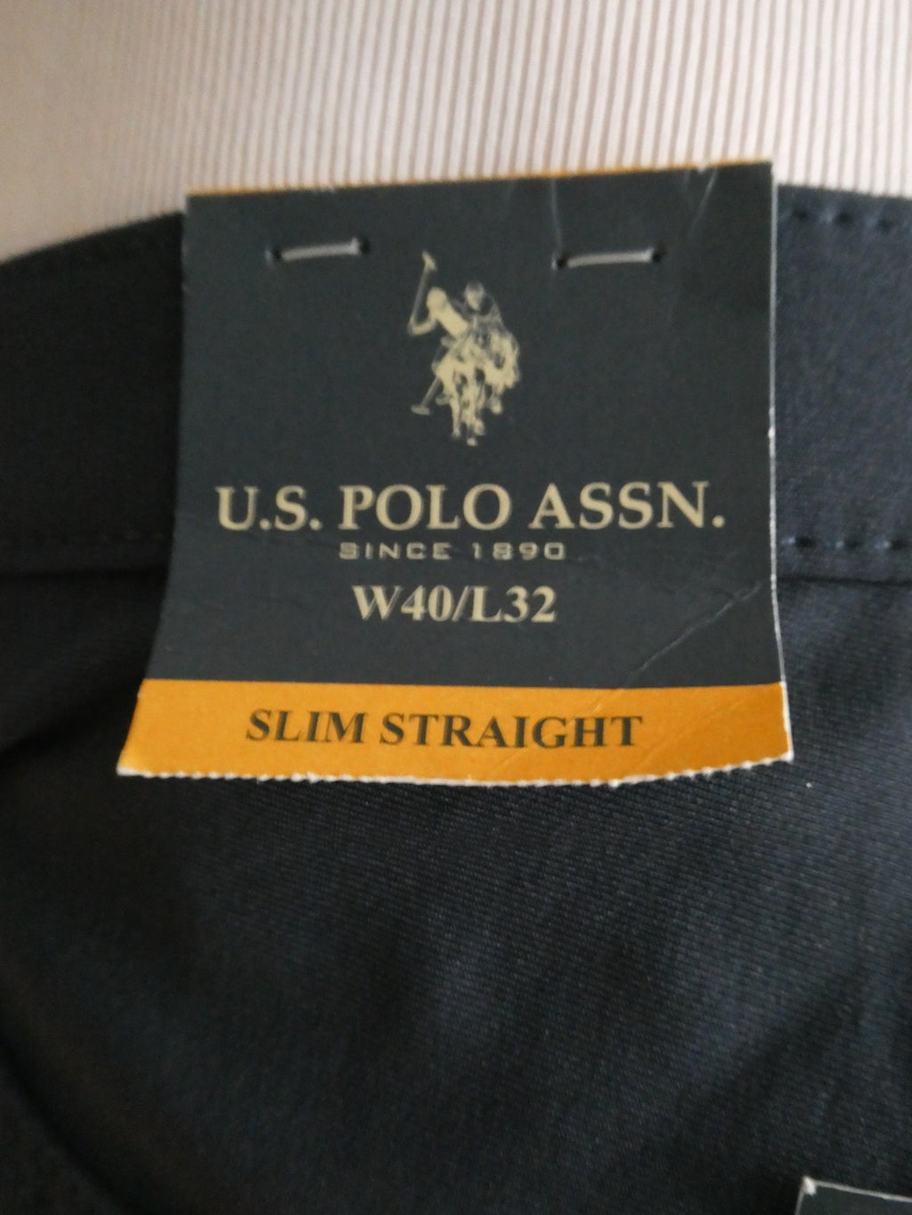 U.S. Polo Assn Men Slim Straight Active Stretch Pants 40x32 Navy CUNV 11D391NA