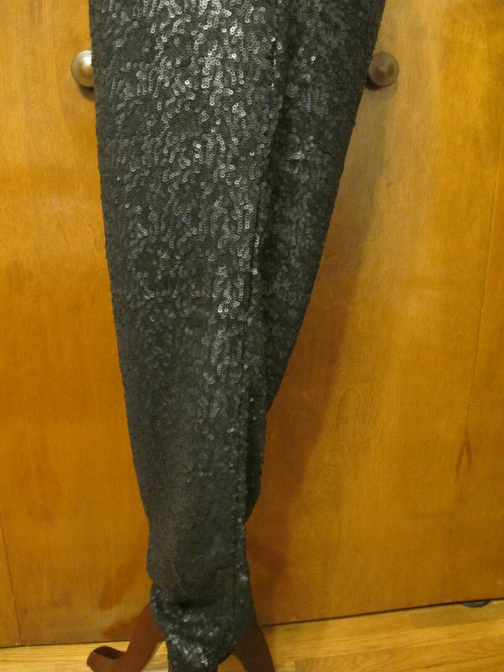 Free People Women's Black Evening Sequin Evening  Have Lined Pants Large